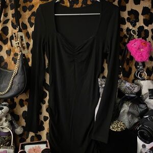 SHEIN Black Long Sleeve Dress